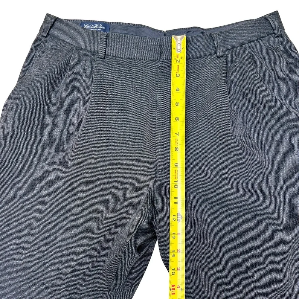 Brooks Brothers VTG Wool Charcoal Pleated Cuffed Light Mens Dress Pants‎ 36x29